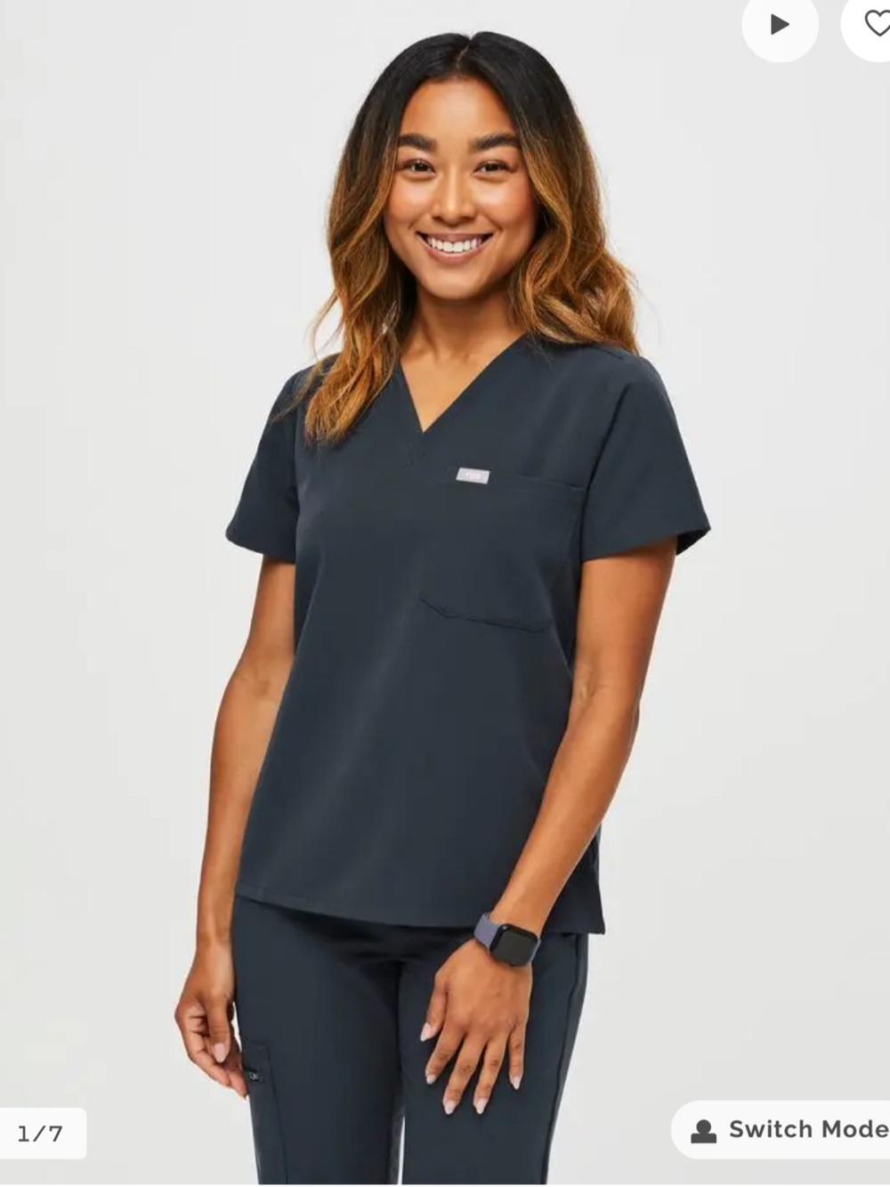 Figs dark harbour scrub set